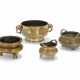 A GROUP OF FOUR SMALL BRONZE CENSERS - фото 1
