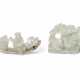 TWO WHITE JADE 'FIGURAL' CARVINGS - photo 1