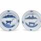 A PAIR OF BLUE AND WHITE KOSUMETSUKE SAUCER DISHES - фото 1