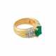 Ring mit Smaragd ca. 2 ct und 48 Prinzessdiamanten, zusammen ca. 2,81 ct - photo 1