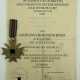 Kriegsverdienstkreuz, 2. Klasse mit Schwertern und Urkunde für einen Rottw. d. FSchP. d. Res. der 7./ FSchP Rgt 2. - Foto 1