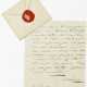 Eigenhändiger Brief mit Unterschrift von Zar Alexander I. - Foto 1