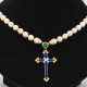 Perlenkette mit Kreuzanhänger aus der Kollektion Fabergé - Foto 1