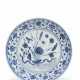 A BLUE AND WHITE 'LOTUS BOUQUET' DISH - photo 1