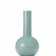 AN OPAQUE TURQUOISE GLASS BOTTLE VASE - photo 1