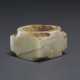 A SMALL PALE GREENISH-WHITE JADE CONG - фото 1