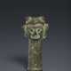 A BRONZE DOUBLE-FACED FINIAL - фото 1