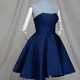 ALEXANDRA BURKE'S 'BLUE PRIDE' JACQUARD SATIN DRESS - photo 1