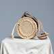 STELLA MCCARTNEY'S CREAM RAFFIA LOGO CIRCLE BAG - photo 1