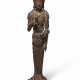 A CARVED WOOD STANDING FIGURE OF A BODHISATTVA - фото 1