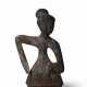 A LACQUERED WOOD FIGURE OF A FEMALE DANCER - фото 1