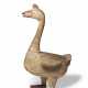 A LARGE WOOD FIGURE OF A GOOSE - фото 1