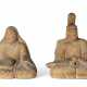 A PAIR OF CARVED WOOD FIGURES OF SHINTO DEITIES - фото 1