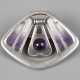 Brosche mit Emaille und Amethyst - photo 1