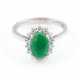 Jade-Ring Mit Brillantbesatz - Foto 1