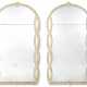 A PAIR OF NORTH EUROPEAN CREAM AND BLUE-PAINTED MIRRORS - фото 1