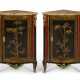 A PAIR OF LOUIS XV ORMOLU-MOUNTED BLACK, SCARLET AND GILT-LACQUER AND VERNIS MARTIN ENCOIGNURES - photo 1