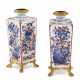 A PAIR OF LOUIS XVI ORMOLU-MOUNTED CHINESE BLUE AND WHITE SQUARE VASES - фото 1