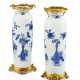 A PAIR OF LOUIS XV ORMOLU-MOUNTED CHINESE BLUE AND WHITE PORCELAIN VASES - фото 1