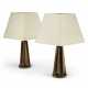 A PAIR OF CHROMIUM-PLATED BRASS TABLE LAMPS - фото 1