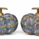 A PAIR OF CHINESE CLOISONNE ENAMEL GOURD-FORM BOXES AND COVERS - фото 1