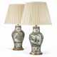 A PAIR OF CHINESE FAMILLE VERTE VASES, MOUNTED AS LAMPS - фото 1
