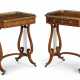 A NEAR PAIR OF REGENCY BRASS-MOUNTED INDIAN ROSEWOOD LIBRARY TABLES - Foto 1