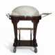 AN ENGLISH MAHOGANY AND SILVER-PLATED CARVING TROLLEY - фото 1