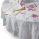 A GROUP OF FLORAL PAINTED OR PRINTED LINEN CIRCULAR TABLECLOTHS - photo 1