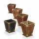 A GROUP OF FIVE FAUX AND CREAM PAINTED WASTE BASKETS - фото 1