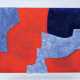 Serge Poliakoff. Glas-Tableau 'Komposition in Blau, Rot und Schwarz' - Foto 1
