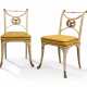 A PAIR OF NORTH ITALIAN EMPIRE WHITE-PAINTED AND PARCEL-GILT SIDE CHAIRS - Foto 1