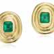 EMERALD AND GOLD EARRINGS WITH AGL REPORT - фото 1