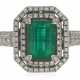 EMERALD AND DIAMOND RING WITH GIA REPORT - photo 1