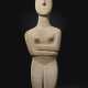 A CYCLADIC MARBLE RECLINING FEMALE FIGURE - photo 1