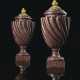 A PAIR OF LATE LOUIS XV ORMOLU-MOUNTED PORPHYRY URNS AND COV... - photo 1