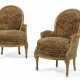 A PAIR OF LATE LOUIS XV GILTWOOD BERGERES - photo 1
