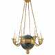 AN EMPIRE ORMOLU AND BLUED AND PARCEL-GILT EIGHT-LIGHT CHAND... - photo 1