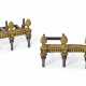 A PAIR OF LOUIS XVI ORMOLU AND STEEL CHENETS - фото 1