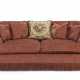 A VELVET UPHOLSTERED TWO-SEAT SOFA - фото 1