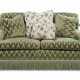 A SILK FLAMESTITCH VELVET UPHOLSTERED TWO-SEAT SOFA - фото 1