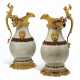 A PAIR OF RESTAURATION ORMOLU-MOUNTED CHINESE CRACKLE-GLAZED VASES MOUNTED AS EWERS - фото 1