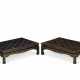 A NEAR PAIR OF CHINESE BLACK AND GILT-LACQUER KANG LOW TABLES - фото 1