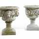 A PAIR OF ITALIAN WHITE MARBLE URNS - фото 1