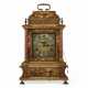 A QUEEN ANNE CREAM AND POLYCHROME-JAPANNED TABLE CLOCK - photo 1