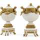 A PAIR OF FRENCH ORMOLU-MOUNTED MARBLE URNS - фото 1