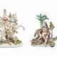 Meissen Porcelain Factory. TWO MEISSEN PORCELAIN FIGURES EMBLEMATIC OF THE CONTINENTS EUROPE AND AMERICA - Foto 1