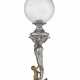 Whiting Manufacturing Co.. A VICTORIAN SILVERED AND GILT BRONZE FIGURAL OIL LAMP - фото 1