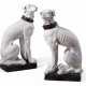 A VERY LARGE PAIR OF ITALIAN FAIENCE MODELS OF DOGS - photo 1