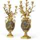 A PAIR OF FRENCH ORMOLU-MOUNTED MARBLE FOUR-LIGHT CANDELABRA - фото 1